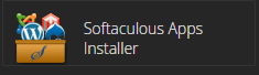 Softaculous control panel icon dark